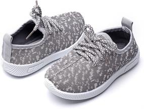 img 3 attached to Ultra-Light Sneakers: Stylish Running Shoes for Little Girls