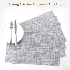 img 3 attached to FYIN HONG Placemats Resistant Anti Skid Polyester