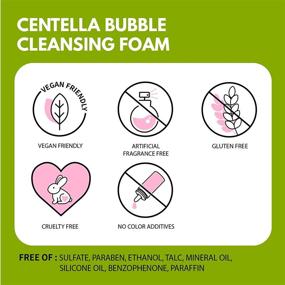 img 1 attached to 🌿 IUNIK Centella Bubble Foaming Facial Cleanser: Soothing, Moisturizing, Exfoliating Solution with Natural Tea Tree & Centella Asiatica Extracts - Removes Pore Blackheads & Whiteheads