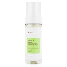 img 4 attached to 🌿 IUNIK Centella Bubble Foaming Facial Cleanser: Soothing, Moisturizing, Exfoliating Solution with Natural Tea Tree & Centella Asiatica Extracts - Removes Pore Blackheads & Whiteheads