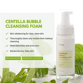 img 3 attached to 🌿 IUNIK Centella Bubble Foaming Facial Cleanser: Soothing, Moisturizing, Exfoliating Solution with Natural Tea Tree & Centella Asiatica Extracts - Removes Pore Blackheads & Whiteheads