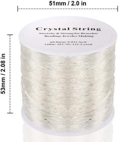 img 3 attached to Versatile 0.8mm Crystal Elastic String: Ideal for Handcrafts, Jewelry Making, Necklaces, Bracelets, and Beading Projects - 393.7ft Clear Bead Cord Stretchy Bracelet String