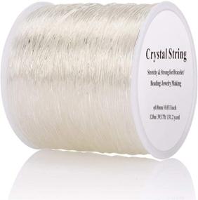 img 4 attached to Versatile 0.8mm Crystal Elastic String: Ideal for Handcrafts, Jewelry Making, Necklaces, Bracelets, and Beading Projects - 393.7ft Clear Bead Cord Stretchy Bracelet String