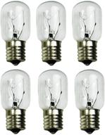 🔌 8206232a microwave light bulb 40w, 125v e17 replacement - pack of 6 - whirlpool maytag microwaves & lava lamps logo