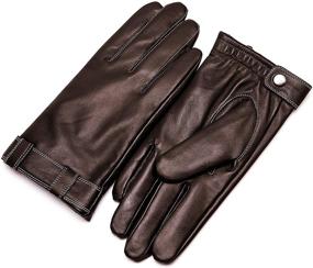 img 4 attached to Genuine Goatskin Leather Touchscreen Technology Men's Accessories