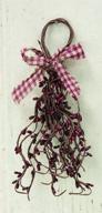 🎀 happy deals 11" pip berry wispy teardrop with gingham plaid bow, burgundy - 1 pc (fisb71385g-c) logo