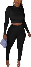 img 4 attached to Womens Workout Tracksuit Outfits Legging