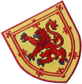 img 1 attached to 🏴 Coat of Arms Embroidered Emblem Patch for Scotland - Cross, Lion, and Shield Design, Iron On or Sew On