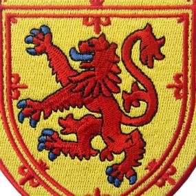 img 3 attached to 🏴 Coat of Arms Embroidered Emblem Patch for Scotland - Cross, Lion, and Shield Design, Iron On or Sew On