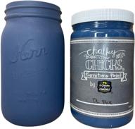 🎨 chalky chicks dc blue - premium 32 oz chalk finish paint for furniture, cabinets & diy crafts логотип