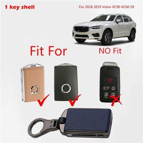 img 3 attached to Volvo XC90 S90L 2016 2017 XC60 2018 Key Fob Remote Cover – Car Keychain Accessories for Enhanced Security
