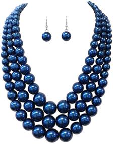 img 4 attached to Rosemarie Jubalee Simulated Necklace Earrings Women's Jewelry