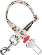 stylish and safe travel: blueberry pet's floral rose print dog seat belts in 8 spring-inspired patterns logo