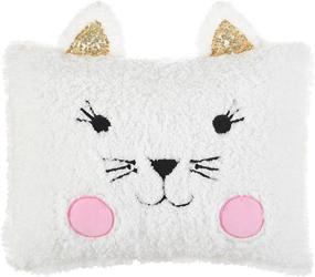 img 1 attached to Hearts Stars Kitty Decorative Pillow