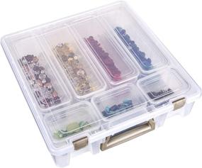 img 3 attached to 🎨 ArtBin 6967AZ Super XL - Clear & Gold Art Supply Storage Satchel with 7 Bins - 1 Pack: Organized Crafting Solution