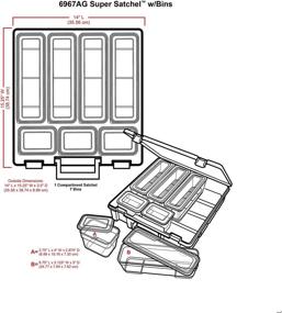 img 2 attached to 🎨 ArtBin 6967AZ Super XL - Clear & Gold Art Supply Storage Satchel with 7 Bins - 1 Pack: Organized Crafting Solution