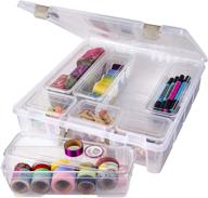 🎨 artbin 6967az super xl - clear & gold art supply storage satchel with 7 bins - 1 pack: organized crafting solution logo