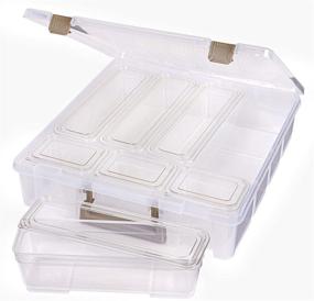 img 1 attached to 🎨 ArtBin 6967AZ Super XL - Clear & Gold Art Supply Storage Satchel with 7 Bins - 1 Pack: Organized Crafting Solution