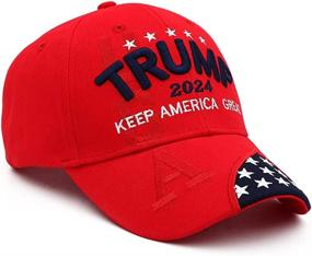 img 2 attached to 🧢 Engmoo Trump 2024 Hat: Patriotic Take America Back with USA Flag Embroidery - Adjustable Baseball Cap