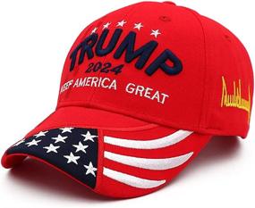 img 3 attached to 🧢 Engmoo Trump 2024 Hat: Patriotic Take America Back with USA Flag Embroidery - Adjustable Baseball Cap