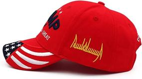 img 1 attached to 🧢 Engmoo Trump 2024 Hat: Patriotic Take America Back with USA Flag Embroidery - Adjustable Baseball Cap