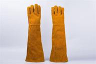 🧤 23.6" long sleeve leather welding gloves – heat resistant for stove, fire, bbq – puncture resistant for gardening and animal handling – tool gifts for men and dad logo