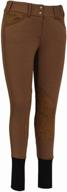 tuffrider ladies unifleece front zip breeches: ultimate comfort and easy wearability for equestrian women logo