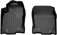 🚗 maxliner 1st row floor mats set in black for 2015-2021 lexus nx200t / nx300 / nx300h - enhance your vehicle's style and protection logo