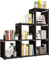 📚 cube storage organizer book shelf: versatile 6-cube diy closet rack for living room, bedroom, office - ideal for books, clothes, toys, shoes, and arts logo