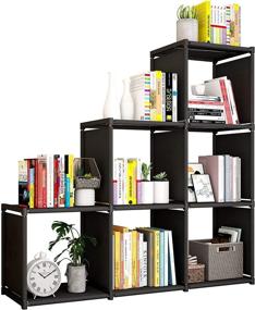 img 4 attached to 📚 Cube Storage Organizer Book Shelf: Versatile 6-Cube DIY Closet Rack for Living Room, Bedroom, Office - Ideal for Books, Clothes, Toys, Shoes, and Arts