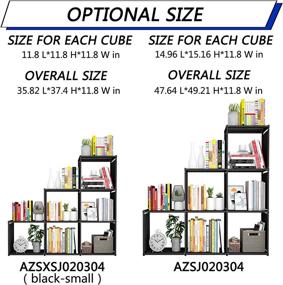 img 1 attached to 📚 Cube Storage Organizer Book Shelf: Versatile 6-Cube DIY Closet Rack for Living Room, Bedroom, Office - Ideal for Books, Clothes, Toys, Shoes, and Arts