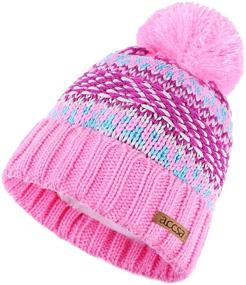img 4 attached to 🧢 Warm up with Accsa Winter Beanie: Knitted Children Boys' Accessories, Hats & Caps!