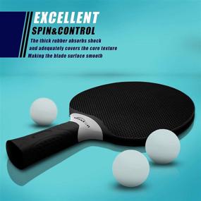 img 2 attached to 🏓 Senston Table Tennis Rackets Set for 4 Players - Professional Ping Pong Paddle Set with Composite Rubber - Indoor/Outdoor Games