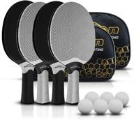 🏓 senston table tennis rackets set for 4 players - professional ping pong paddle set with composite rubber - indoor/outdoor games логотип