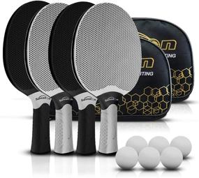 img 4 attached to 🏓 Senston Table Tennis Rackets Set for 4 Players - Professional Ping Pong Paddle Set with Composite Rubber - Indoor/Outdoor Games