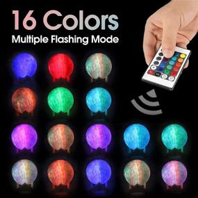 img 2 attached to HOLA Lava Lamp Galaxy Light 7.1inch 16Colors USB Moon Lamp - Ideal Night Light for Kids