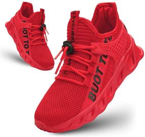 img 4 attached to Breathable Non-Slip Athletic Sneakers for Boys and Girls - WYGRQBN Kids Running Toddler 👟 Shoes for Tennis, Walking, and Casual Wear - Lightweight and Comfortable Little Kids/Big Kids Shoes