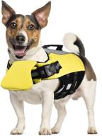 🐶 popetpop dog life jacket for swimming - pet float coat reflective dog vest saver swimsuit preserver with padding for small, medium, large dogs - enhance your pup's safety and style in the water! logo