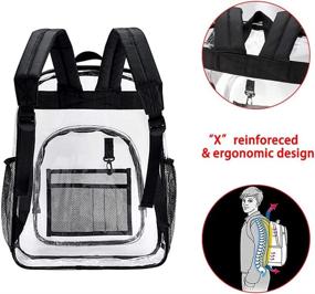 img 1 attached to 🎒 See-Through Transparent Daypacks - Perfect for Your Backpacking Adventures!