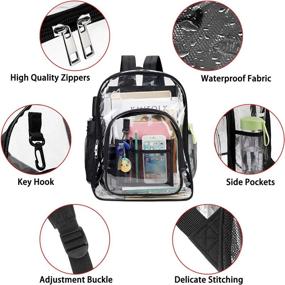 img 3 attached to 🎒 See-Through Transparent Daypacks - Perfect for Your Backpacking Adventures!