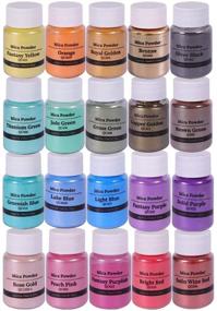 img 4 attached to Biutee Natural Mica Powder Epoxy Pigments - 20 Color Variety Pack - 10g/0.35oz Each - Soap 🌈 Making Dyes, Slime Powder, Pearlescent Glitter, Resin Art, Crafts, Bath Bombs, DIY Slime, Adhesive Pigments, Lip Gloss, Nail Art