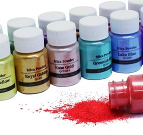 img 2 attached to Biutee Natural Mica Powder Epoxy Pigments - 20 Color Variety Pack - 10g/0.35oz Each - Soap 🌈 Making Dyes, Slime Powder, Pearlescent Glitter, Resin Art, Crafts, Bath Bombs, DIY Slime, Adhesive Pigments, Lip Gloss, Nail Art