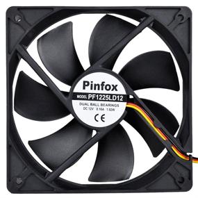 img 4 attached to Pinfox Quiet Cooling Fan 12V DC – Control Speed from 5V to 12V, Dual Ball Bearings – Ideal for PC Case, Home Theater, Receiver, Xbox & Incubator