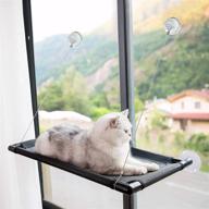 🐱 hipipet cat hammock window resting seat perch: enjoyable resting spot for indoor cats with heavy-duty suction cups and breathable washable mesh logo