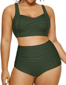 img 4 attached to 👙 Daci Waisted Swimsuits: Embrace Vintage Elegance in Women's Bathing Clothing