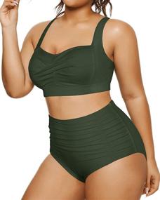 img 2 attached to 👙 Daci Waisted Swimsuits: Embrace Vintage Elegance in Women's Bathing Clothing