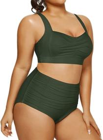 img 1 attached to 👙 Daci Waisted Swimsuits: Embrace Vintage Elegance in Women's Bathing Clothing