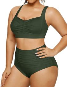 img 3 attached to 👙 Daci Waisted Swimsuits: Embrace Vintage Elegance in Women's Bathing Clothing