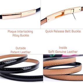 img 3 attached to Fashion Skinny Leather Adjustable Waistband