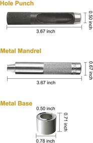 img 2 attached to 🔧 Grommet Kit 1/2 Inch, 200 Sets Eyelets and Grommets Kit with Storage Case + 3-Piece Installation Metal Grommet Tool Kit by MoHern